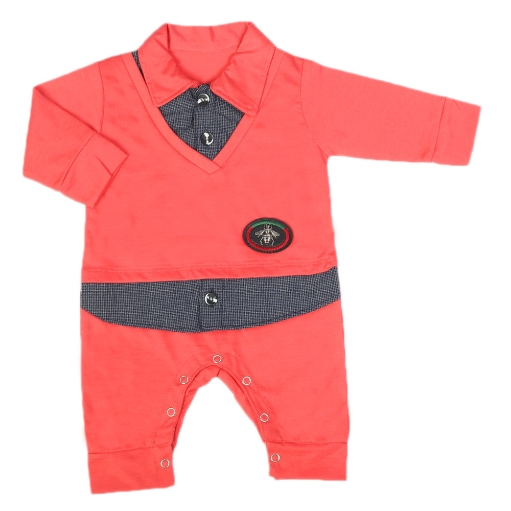 Newborn Boys Full Sleeves Suit - Dark Pink, Newborn Boys Sets & Suits, Chase Value, Chase Value