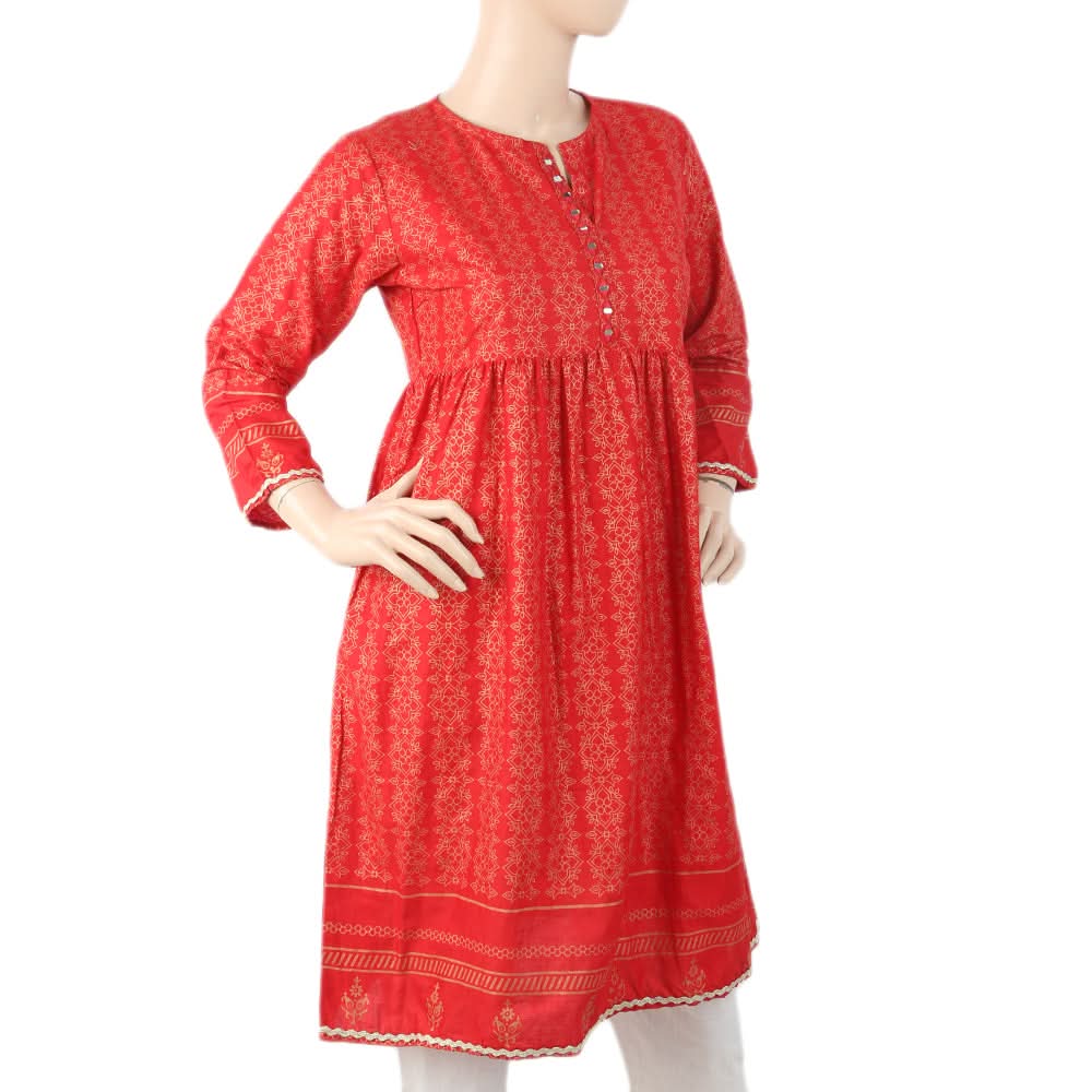 Women's Kurti - Red, Women, Ready Kurtis, Chase Value, Chase Value
