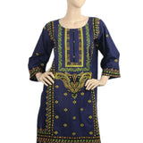 Women's Embroidered 3Pcs Stitched Shalwar Suit - Navy Blue, Women, Shalwar Suits, Chase Value, Chase Value
