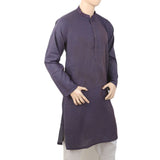 Men's Slim Fit Embroidered Kurta - Dark Purple, Men, Kurtas, Chase Value, Chase Value