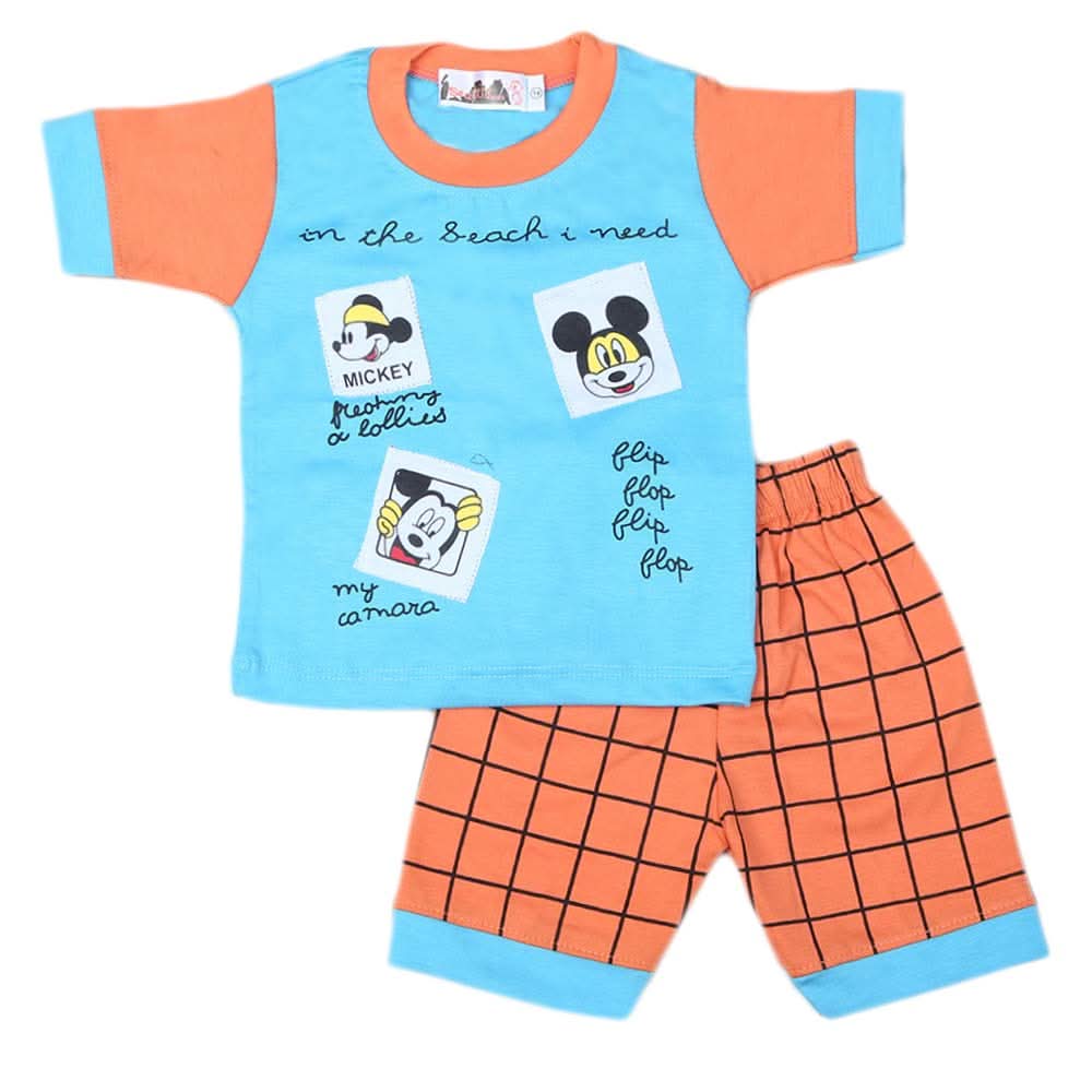 Boys Half Sleeves Suit - Blue, Kids, Boys Sets And Suits, Chase Value, Chase Value