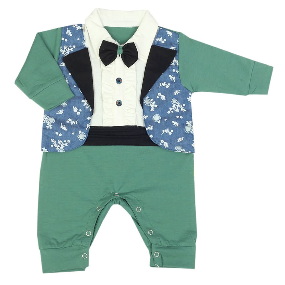 Newborn Boys Full Sleeves Suit - Green, Newborn Boys Sets & Suits, Chase Value, Chase Value