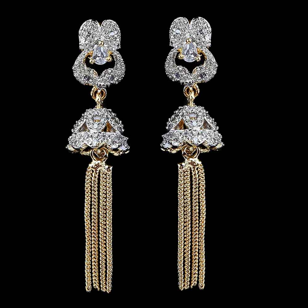 Women's Jhumki - Silver & Golden, Women, Earrings & Tops, Chase Value, Chase Value