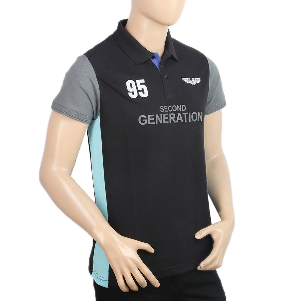 Weekly Offer - Men's Half Sleeves Polo T-Shirt - Black, Men, T-Shirts And Polos, Chase Value, Chase Value