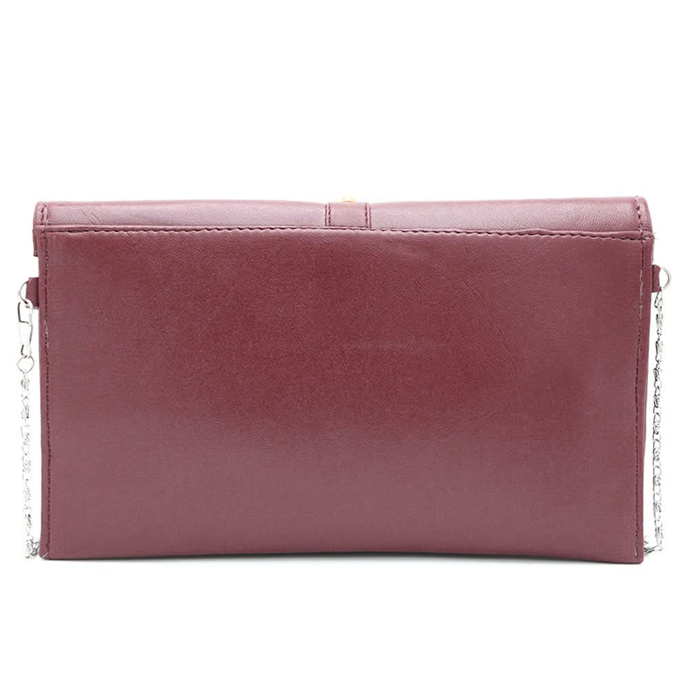 Women's Clutch Kam-2057 - Maroon, Women, Clutches, Chase Value, Chase Value