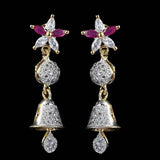 Women's Jhumki - Golden & Red, Women, Earrings & Tops, Chase Value, Chase Value