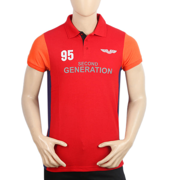 Weekly Offer - Men's Half Sleeves Polo T-Shirt - Red, Men, T-Shirts And Polos, Chase Value, Chase Value