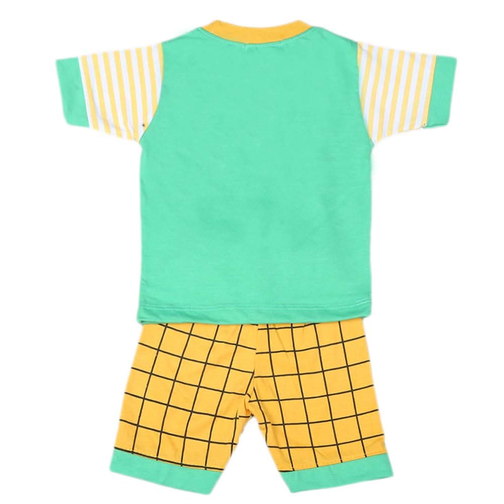 Boys Half Sleeves Suit 4546 - Green, Kids, Boys Sets And Suits, Chase Value, Chase Value