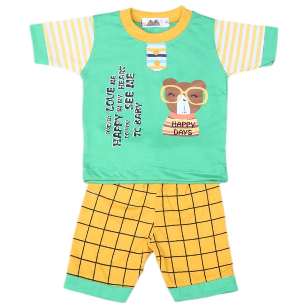 Boys Half Sleeves Suit 4546 - Green, Kids, Boys Sets And Suits, Chase Value, Chase Value