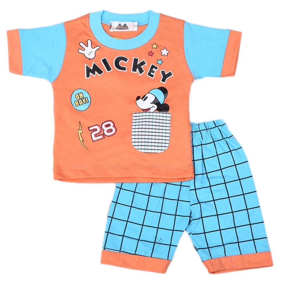 Boys Half Sleeves Suit 4544 - Peach, Kids, Boys Sets And Suits, Chase Value, Chase Value
