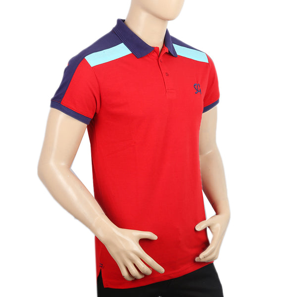 Weekly Offer - Men's Half Sleeves Polo T-Shirt - Red, Men, T-Shirts And Polos, Chase Value, Chase Value