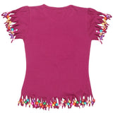 Girls Half Sleeve Heart T-Shirt - Purple - test-store-for-chase-value