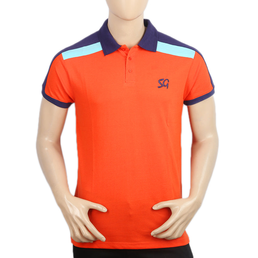 Weekly Offer - Men's Half Sleeves Polo T-Shirt - Orange, Men, T-Shirts And Polos, Chase Value, Chase Value