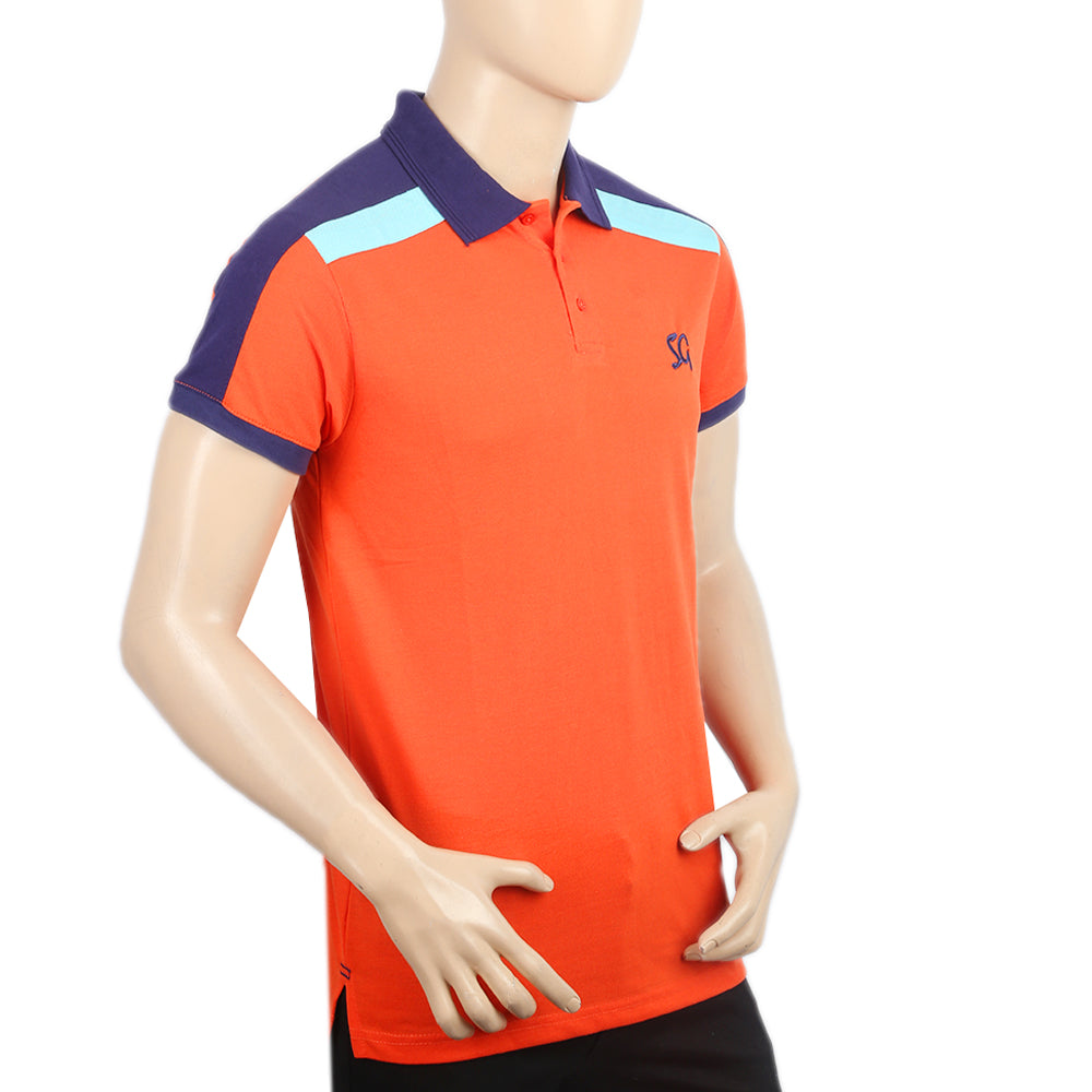 Weekly Offer - Men's Half Sleeves Polo T-Shirt - Orange, Men, T-Shirts And Polos, Chase Value, Chase Value