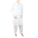 Men's Slim Fit Shalwar Suit - White, Men, Shalwar Kameez, Chase Value, Chase Value
