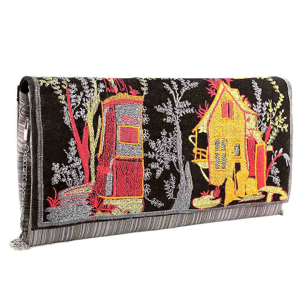 Women's Embroidered Clutch (9035) - Grey, Women, Clutches, Chase Value, Chase Value