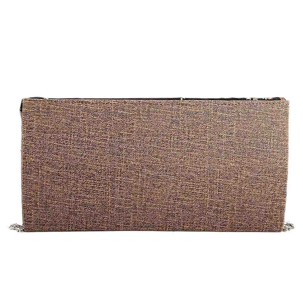 Women's Embroidered Clutch (9035) - Coffee, Women, Clutches, Chase Value, Chase Value