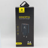 Ronin Graceful Dual USB Android Charger R-815 - Black, Home & Lifestyle, Mobile Charger, Chase Value, Chase Value