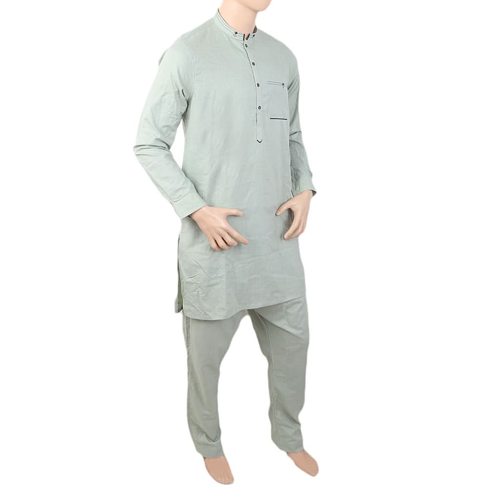 Men's Short Kurta Pajama - Sea Green, Men, Shalwar Kameez, Chase Value, Chase Value