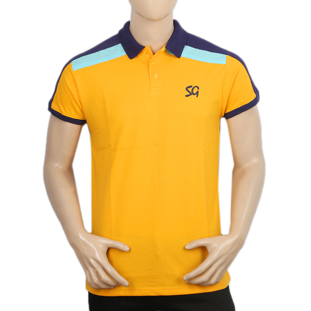 Weekly Offer - Men's Half Sleeves Polo T-Shirt - Yellow, Men, T-Shirts And Polos, Chase Value, Chase Value