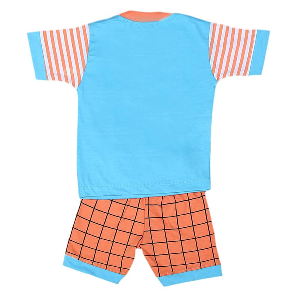 Boys Half Sleeves Suit 4548 - Blue, Kids, Boys Sets And Suits, Chase Value, Chase Value