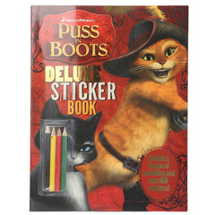 Sticker Puss in Boots Deluxe, Kids, Kids Colouring Books, 6 to 9 Years, Chase Value