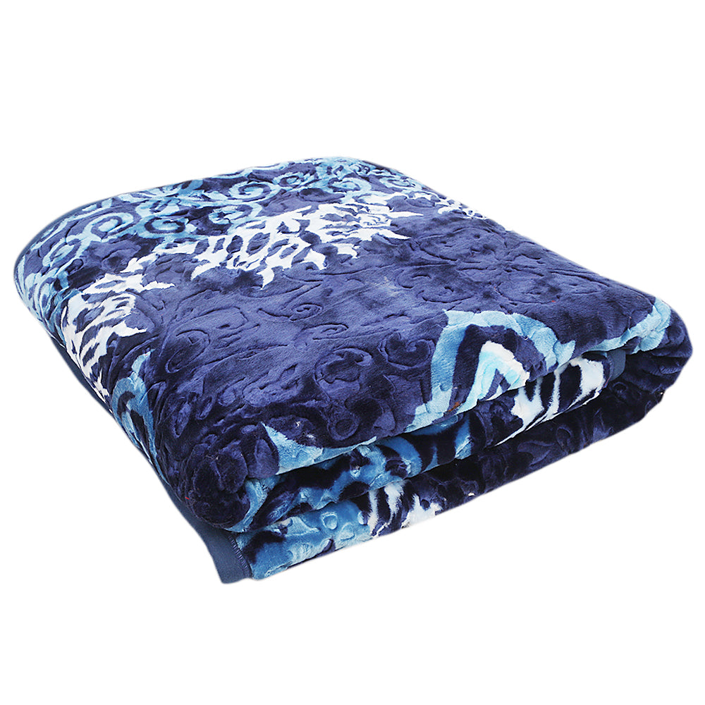 Blanket Emperor 2 PLY Single Bed - Navy Blue, Home & Lifestyle, Blanket, Chase Value, Chase Value