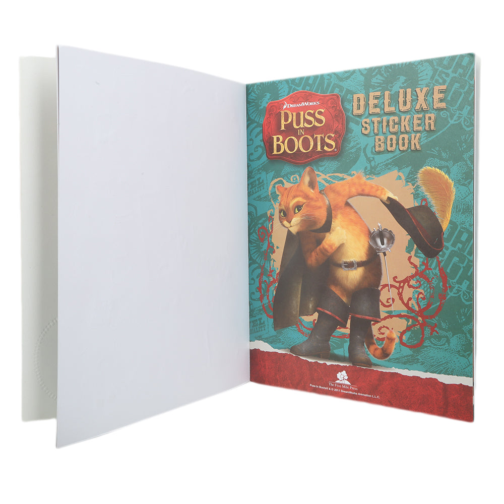 Sticker Puss in Boots Deluxe, Kids, Kids Colouring Books, 6 to 9 Years, Chase Value