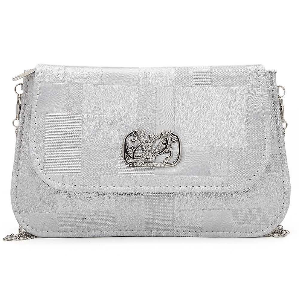 Women's Clutch (9141) - Silver, Women, Clutches, Chase Value, Chase Value