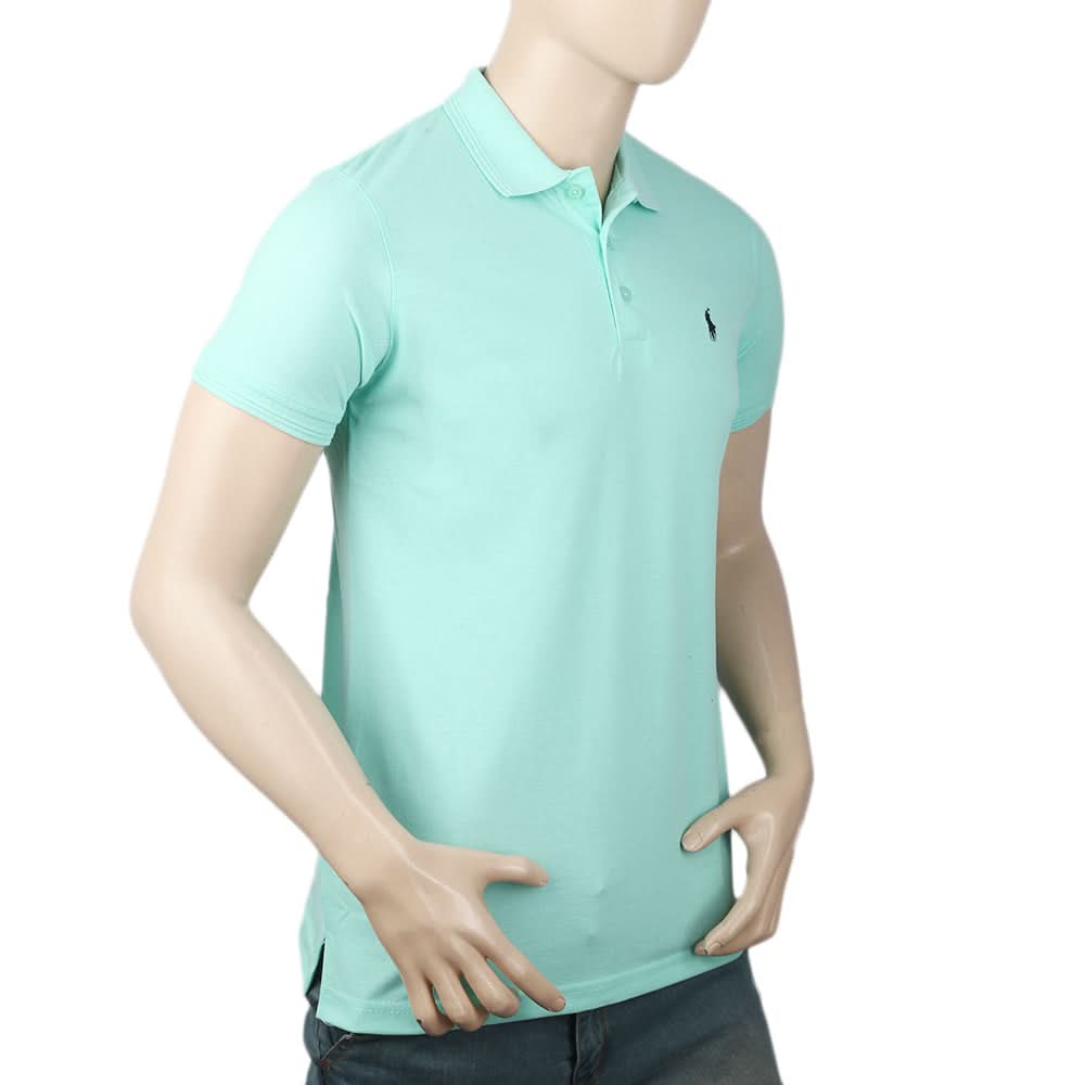 Men's Half Sleeves Polo T-Shirt - Cyan, Men, T-Shirts And Polos, Chase Value, Chase Value