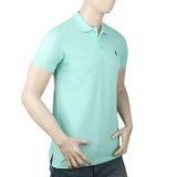 Men's Half Sleeves Polo T-Shirt - Cyan, Men, T-Shirts And Polos, Chase Value, Chase Value