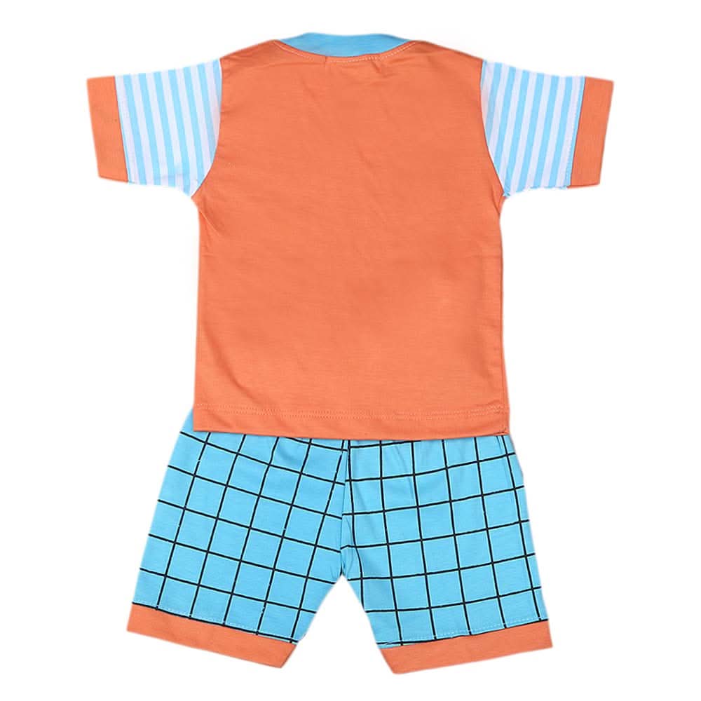 Boys Half Sleeves Suit 4548 - Peach, Kids, Boys Sets And Suits, Chase Value, Chase Value