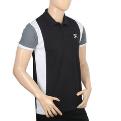 Weekly Offer - Men's Half Sleeves Polo T-Shirt - Black, Men, T-Shirts And Polos, Chase Value, Chase Value