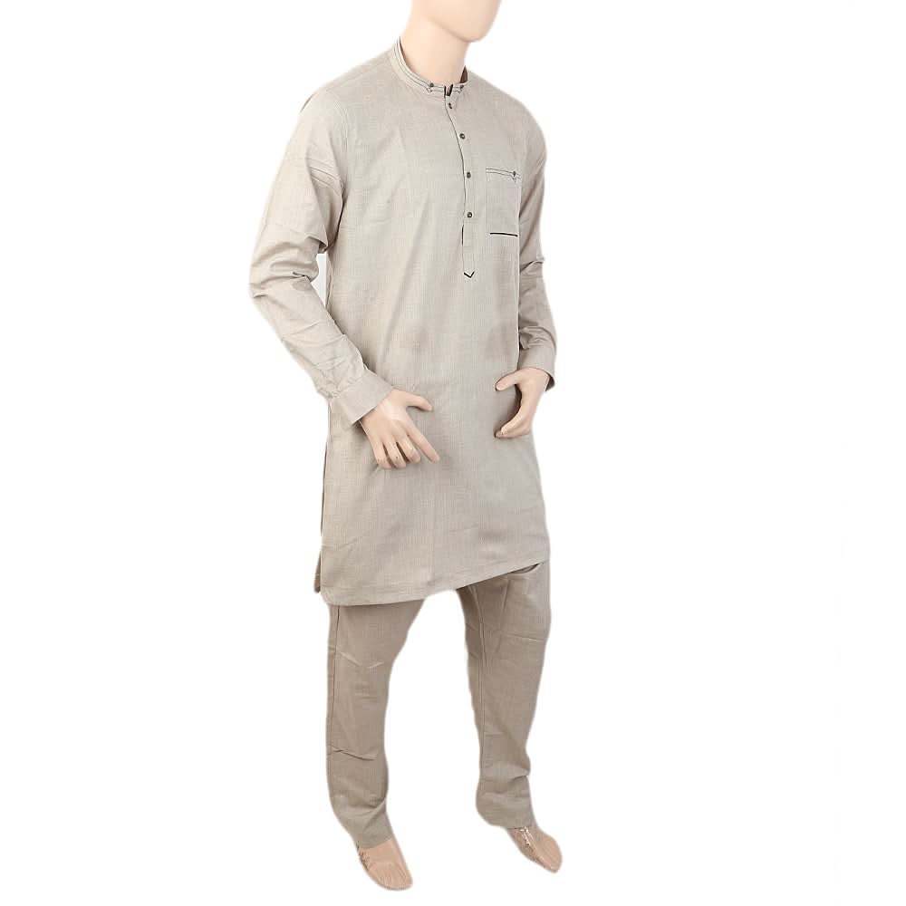 Men's Short Kurta Pajama - Beige, Men, Shalwar Kameez, Chase Value, Chase Value