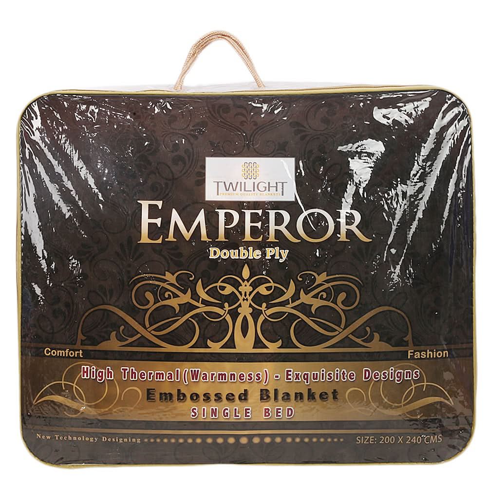 Blanket Emperor 2 PLY Single Bed - Dark Brown, Home & Lifestyle, Blanket, Chase Value, Chase Value