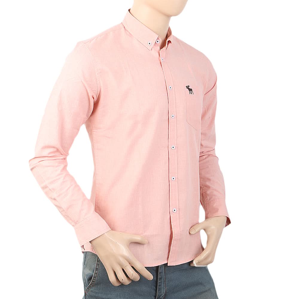Men's Casual Branded Shirt - Peach, Men, Shirts, Chase Value, Chase Value