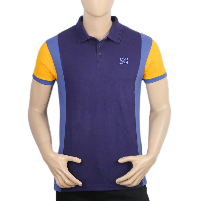 Weekly Offer - Men's Half Sleeves Polo T-Shirt - Purple, Men, T-Shirts And Polos, Chase Value, Chase Value