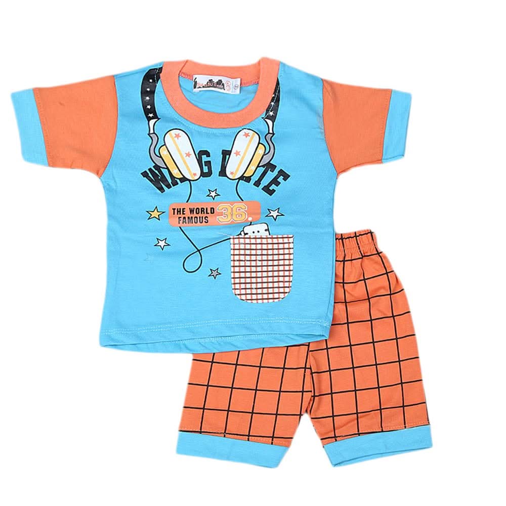 Boys Half Sleeves Suit 4543 - Blue, Kids, Boys Sets And Suits, Chase Value, Chase Value