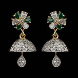 Women's Jhumki - Golden & Green, Women, Earrings & Tops, Chase Value, Chase Value