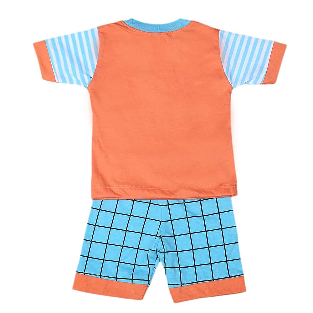 Boys Half Sleeves Suit 4546 - Peach, Kids, Boys Sets And Suits, Chase Value, Chase Value