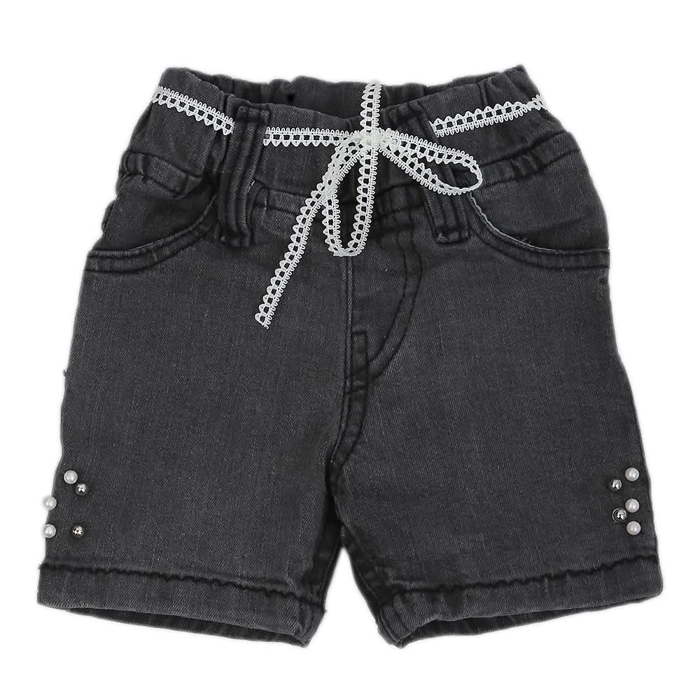 Girls Denim Short - Grey, Kids, Girls Shorts Skirts, Chase Value, Chase Value