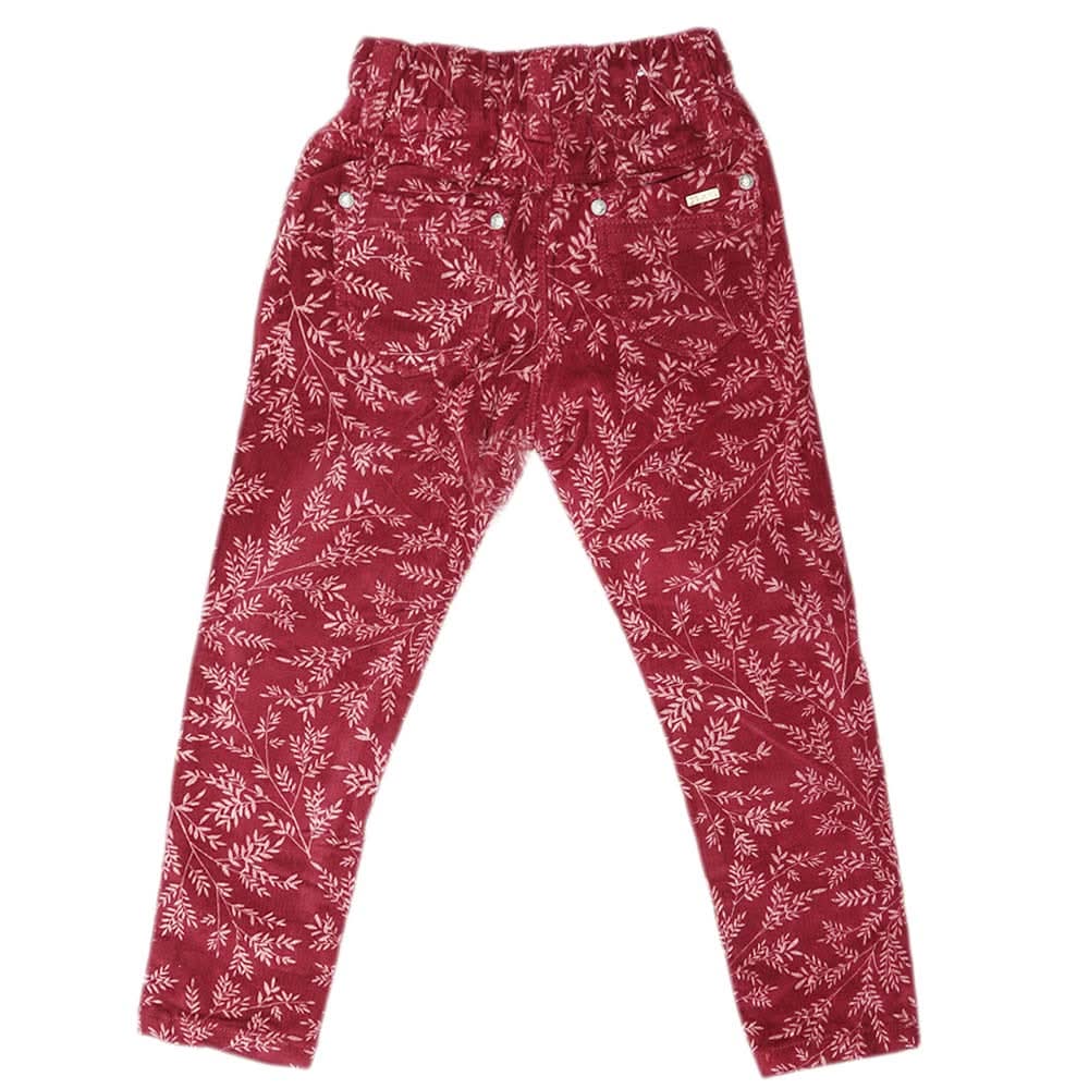 Girls Velvet Pant - Red, Kids, Pants And Capri, Chase Value, Chase Value