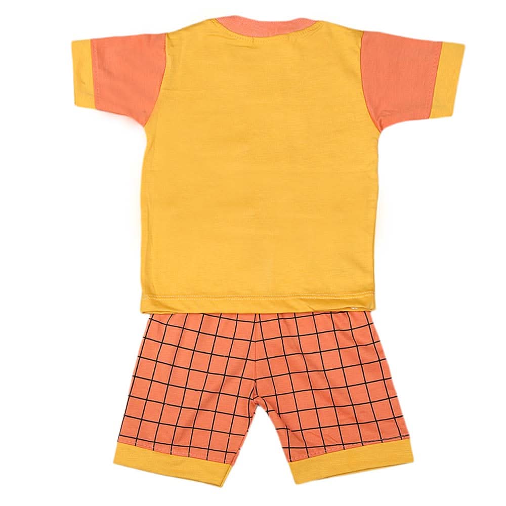 Boys Half Sleeves Suit 4549 - Yellow - C, Kids, Boys Sets And Suits, Chase Value, Chase Value