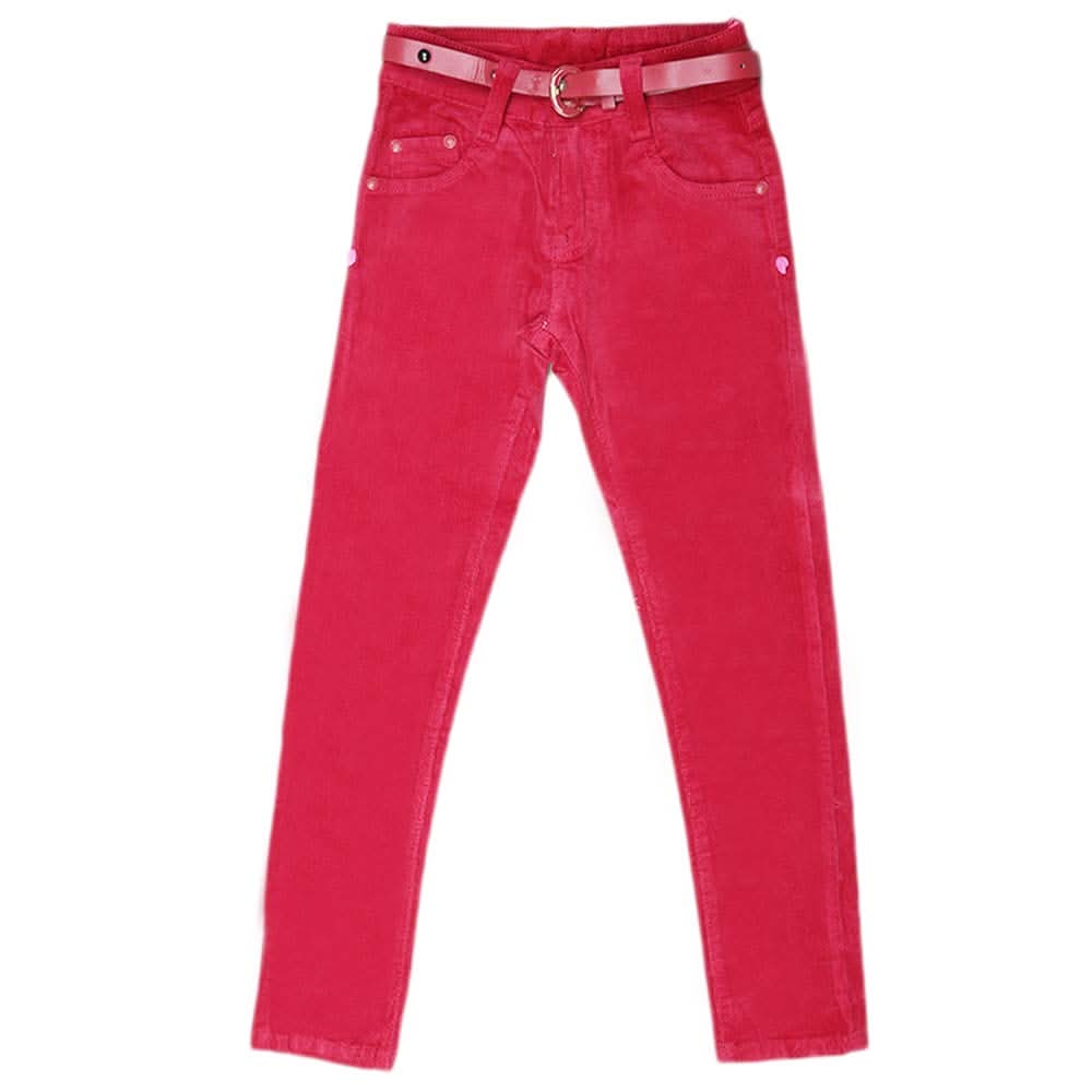 Girls Velvet Pant - Red, Kids, Pants And Capri, Chase Value, Chase Value