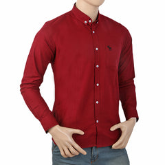 Men's Casual Branded Shirt - Maroon, Men, Shirts, Chase Value, Chase Value