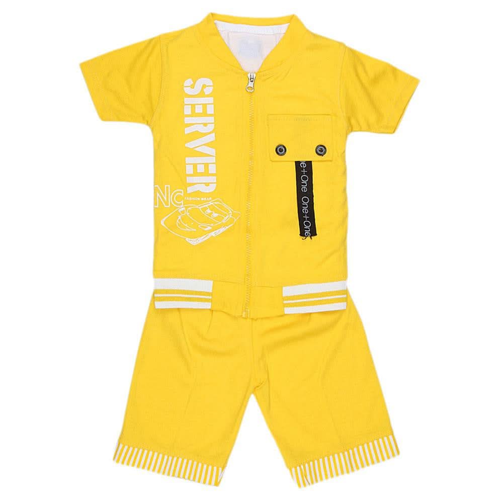 Boys 3 Pcs Suit - Yellow - test-store-for-chase-value