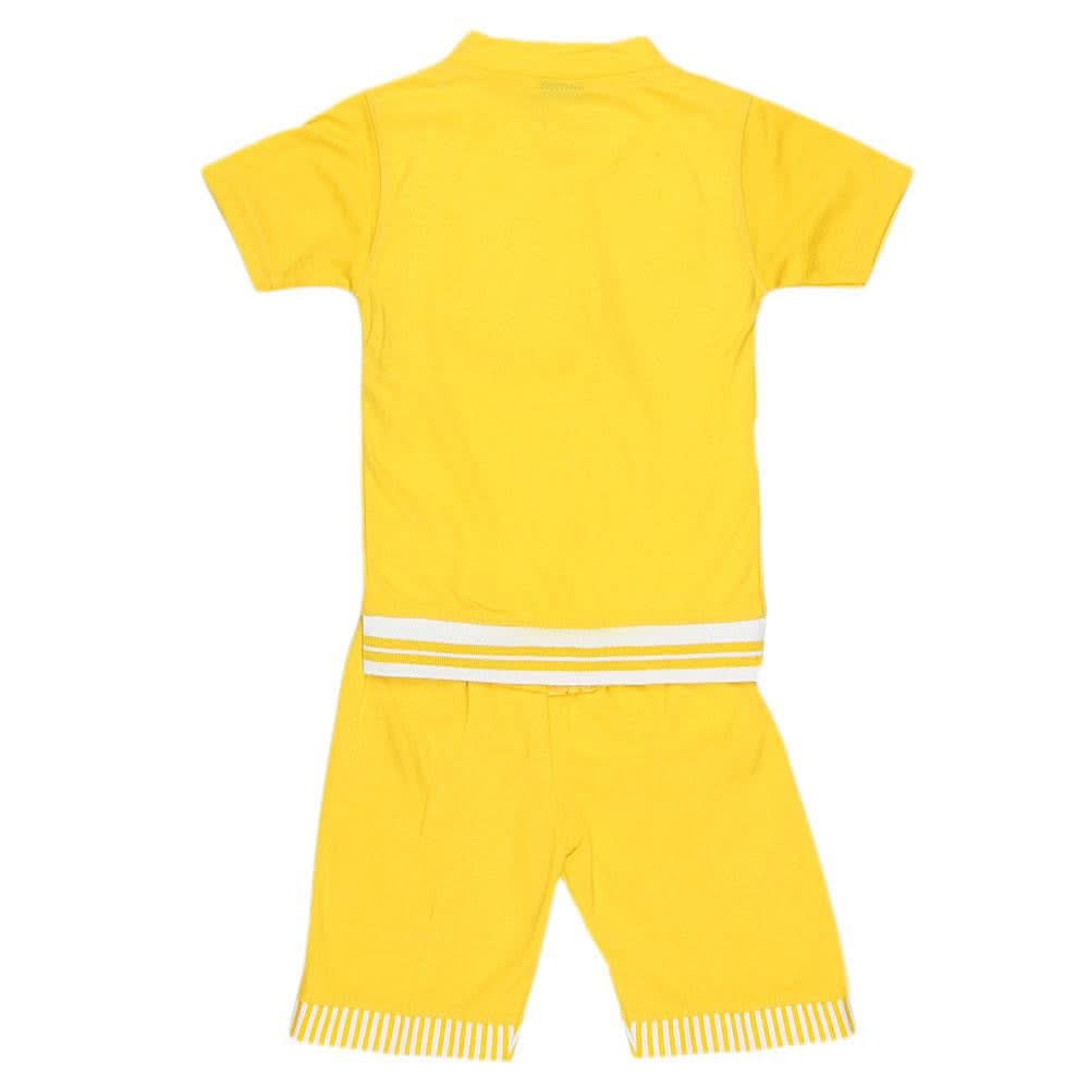 Boys 3 Pcs Suit - Yellow - test-store-for-chase-value