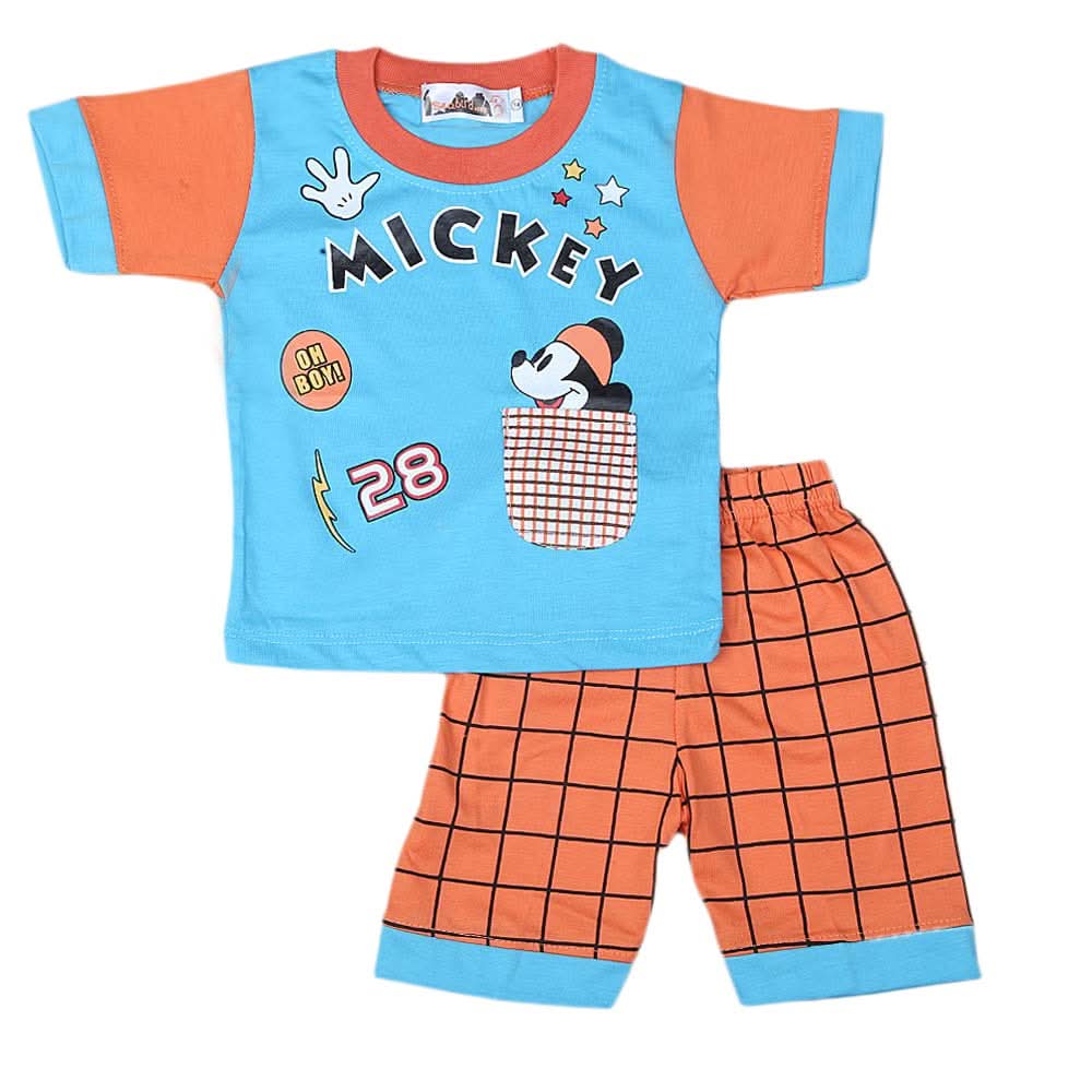 Boys Half Sleeves Suit 4544 - Blue, Kids, Boys Sets And Suits, Chase Value, Chase Value