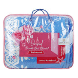 Blanket Orchid 2 PLY Double Bed - Blue, Home & Lifestyle, Blanket, Chase Value, Chase Value