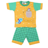Boys Half Sleeves Suit 4549 - Yellow - A, Kids, Boys Sets And Suits, Chase Value, Chase Value